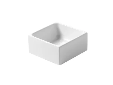 ELEGANCE SQUARED - Countertop square single ceramic washbasin _ Azzurra Ceramica